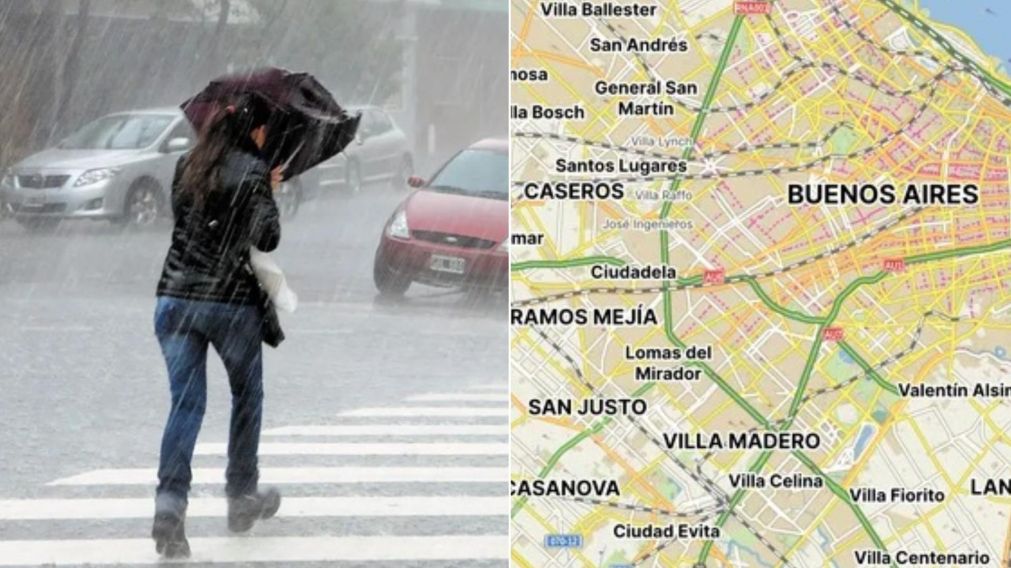 Mapa en vivo de las lluvias, con alerta naranja: a qué hora serán las tormentas más fuertes.