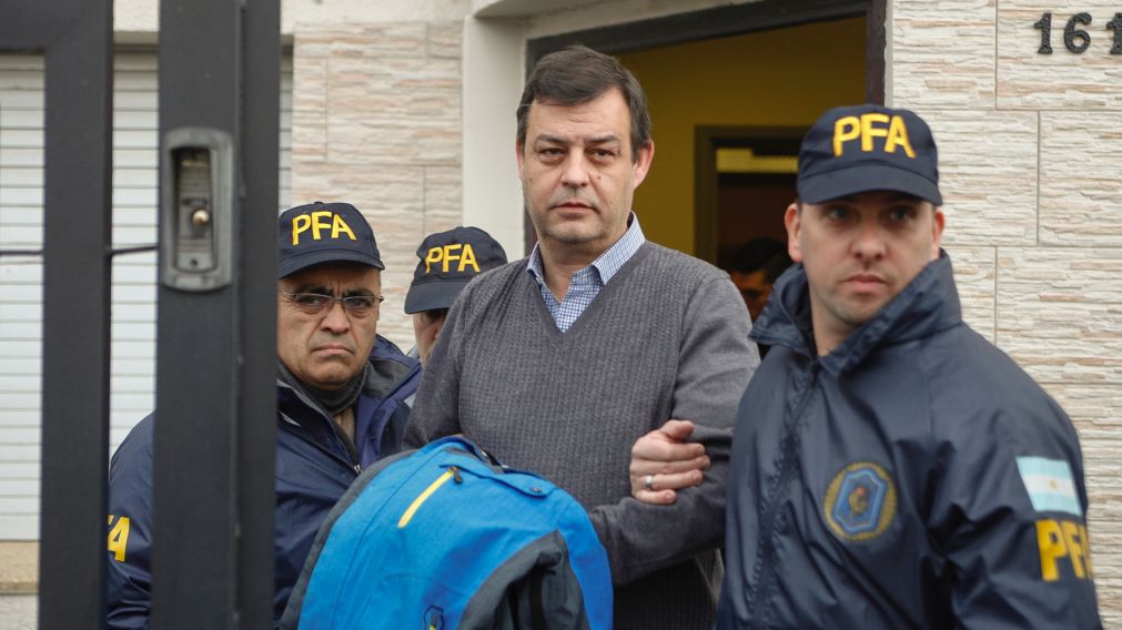 Víctor Manzanares al ser detenido en julio de 2017 (Télam)