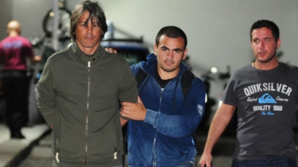 Federico Dolinkue cuando fue detenido en los los tribunales.