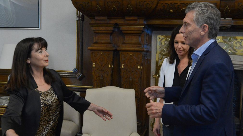 Durante el encuentro, del que también participó la ministra de Desarrollo Social, Carolina Stanley (foto Presidencia de la Nación).