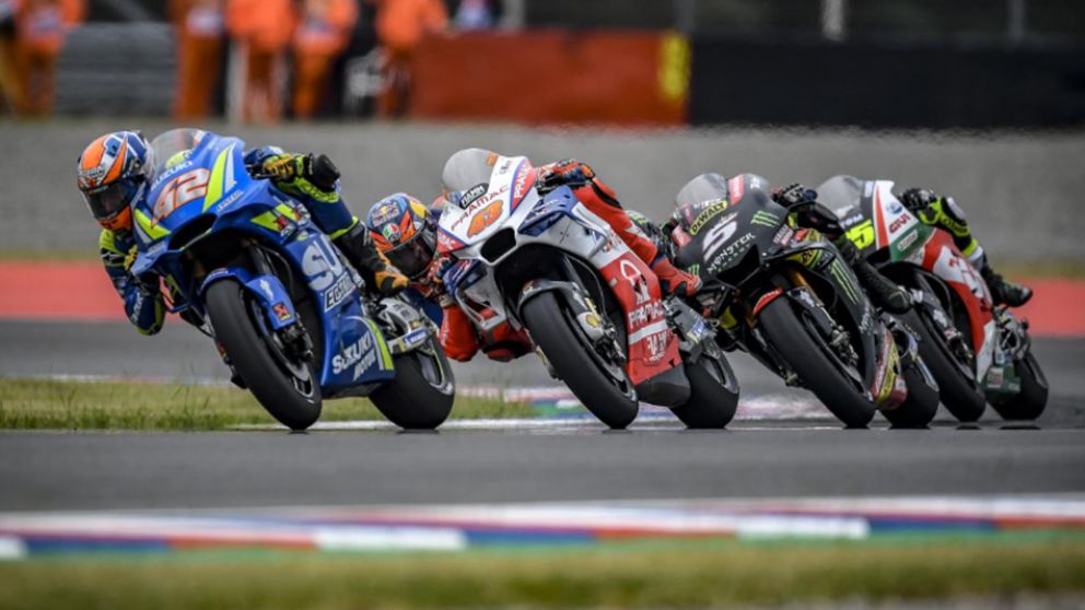 Este es el podio del Moto GP, disputado en Termas de Río Hondo. (@MotoGP)