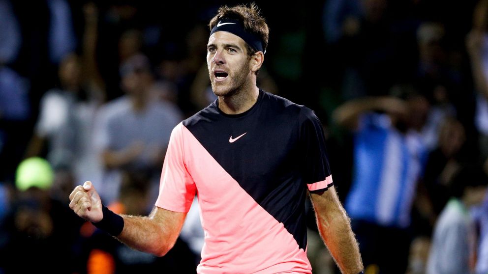 Puño apretado para Delpo, que busca subir en el ranking (AFP).