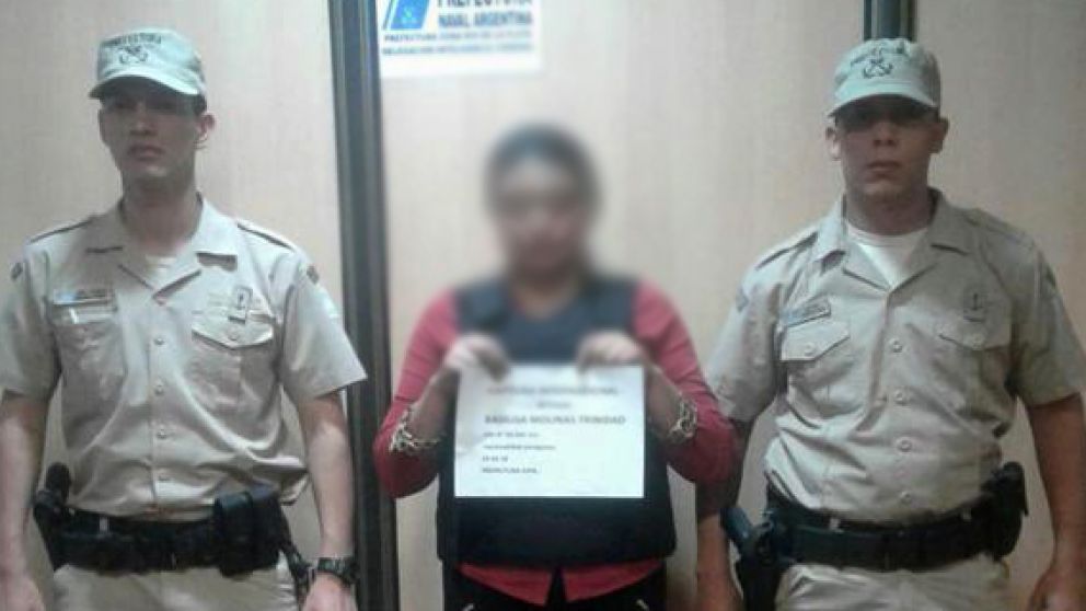 Trinidad Basilisa Molinas fue aprehendida por la prefectura. 