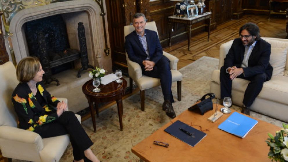 La jurista, de 69 años, se reunión con el presidente y el ministro Garavano.