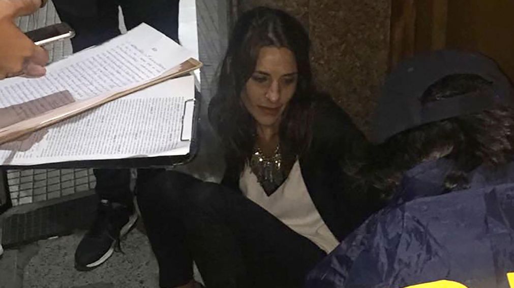 María Florencia Bergamini, la falsa prensa de Awada en el momento de su detención.