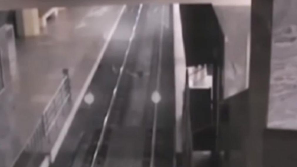 En la foto se ve la silueta del "tren".