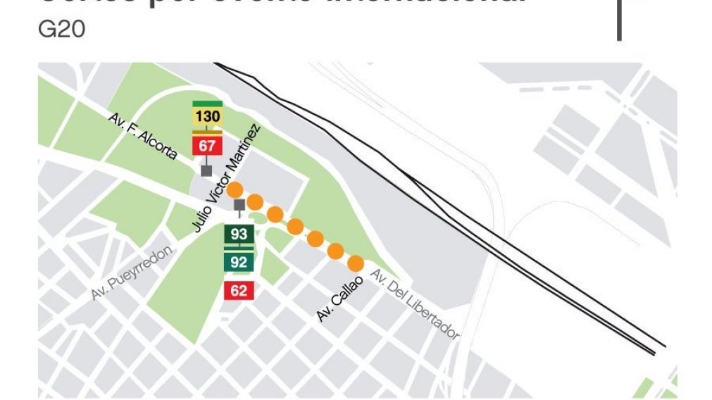 Cortarán Av. Figueroa Alcorta entre Av. Callao y Julio V. Martínez.