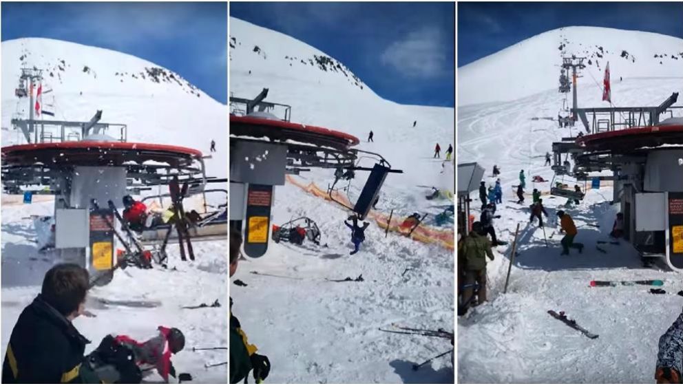 Telesilla perdió el control y lanzó a esquiadores por el aire