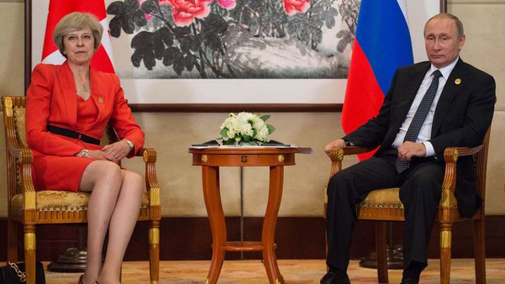 May y Putin. Lejos de recomponer su relaci�n (Gentileza news.sky.com)