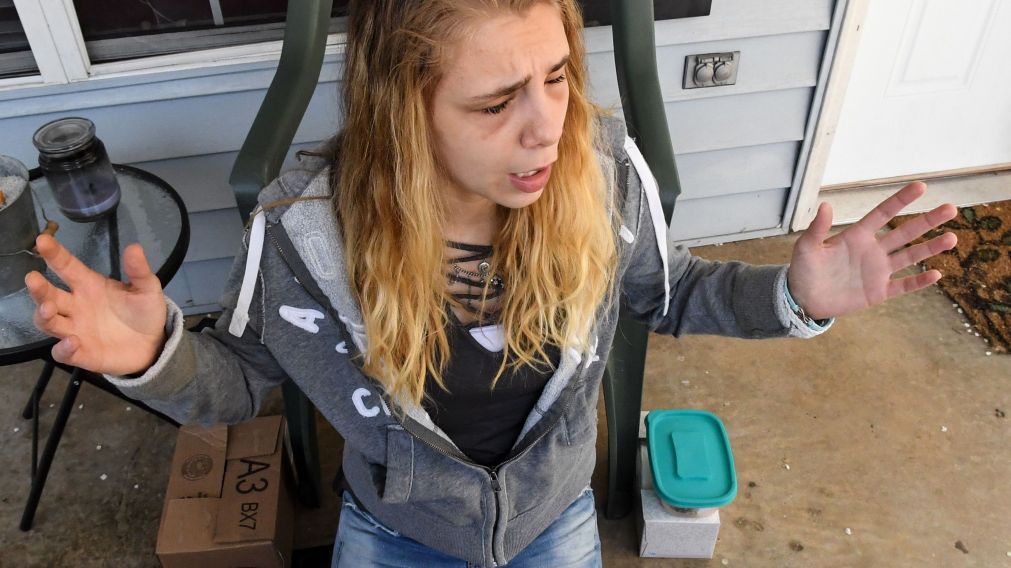 Kaylee Muthart en pleno proceso de recuperación.