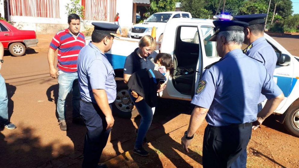 La niña fue trasladada al hospital.(Misiones online)