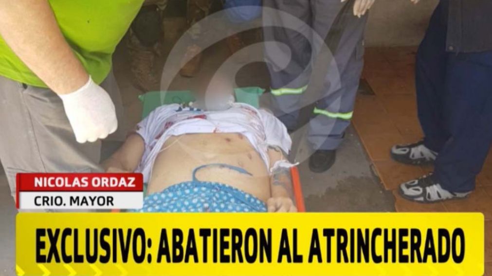 Así resultó abatido el sospechoso del doble crimen. (Captura de TV)