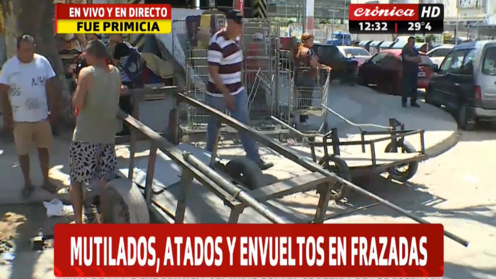 En esta zona fueron encontrados los cuerpos (Crónica TV).