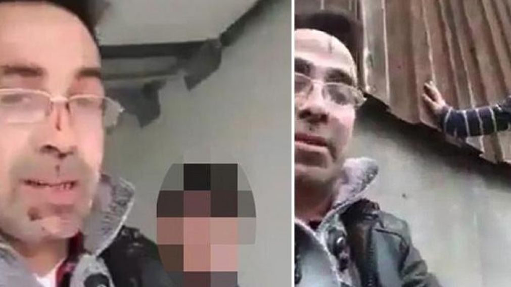 En la grabación se puede ver a uno de sus hijos.