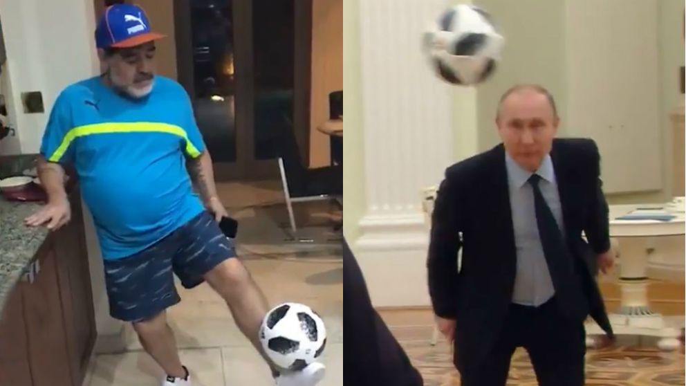 Maradona y Putin se prendieron en la iniciativa.
