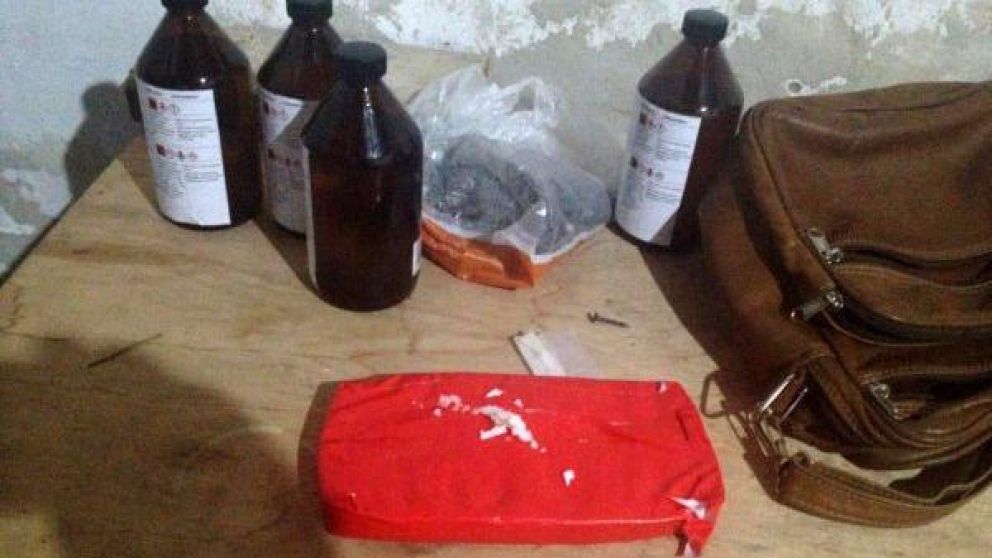 Parte de la cocina donde se hacía la droga.