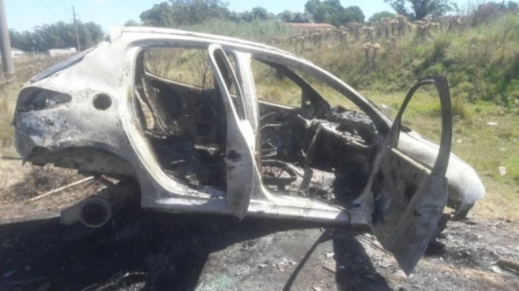 El auto de Zubillaga fue hallado quemado a la altura del kilómetro 4,5 de la ruta 88. (Diario La Capital de Mar Del Plata)