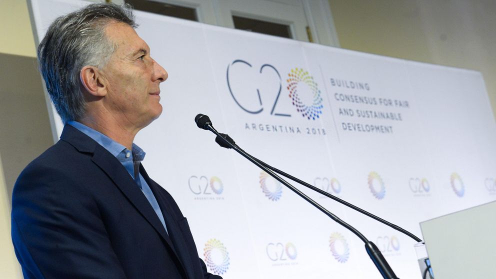El presidente abrió la jornada del G20 de energías renovables (foto presidencia de la Nación).