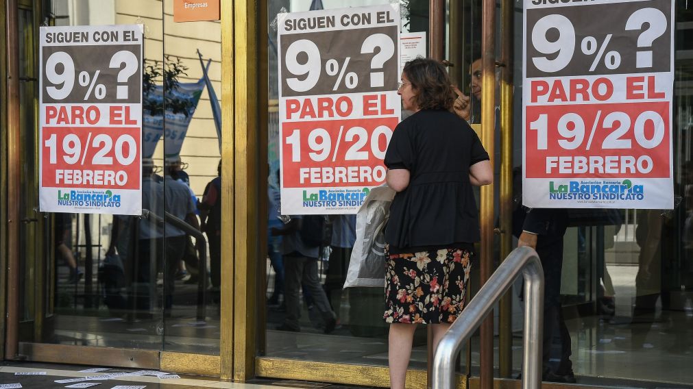 La bancaria encabezó una movilización en el centro porteño.