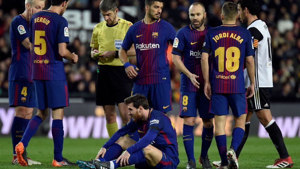 Los 3 del Barsa, reaccionaron diferentes. (AFP)