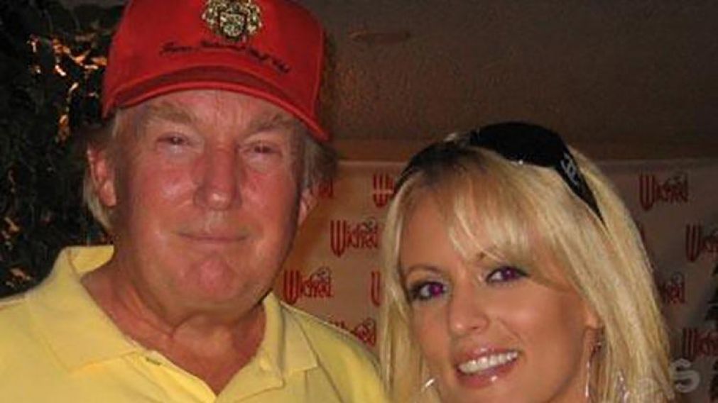 La actriz porno, junto al presidente de los Estados Unidos.
