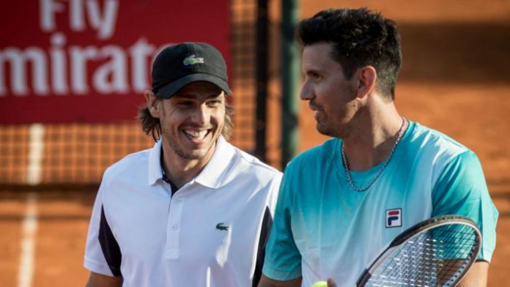 Juan Ignacio Chela y Gastón Gaudio a pura risa ante la ovación del público