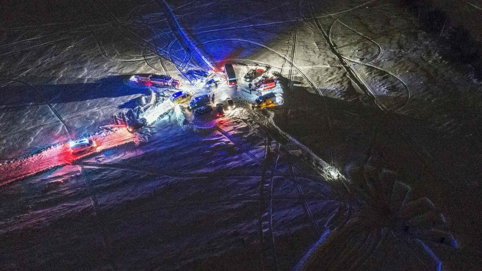 Impactante vista aérea de un accidente. (AFP)