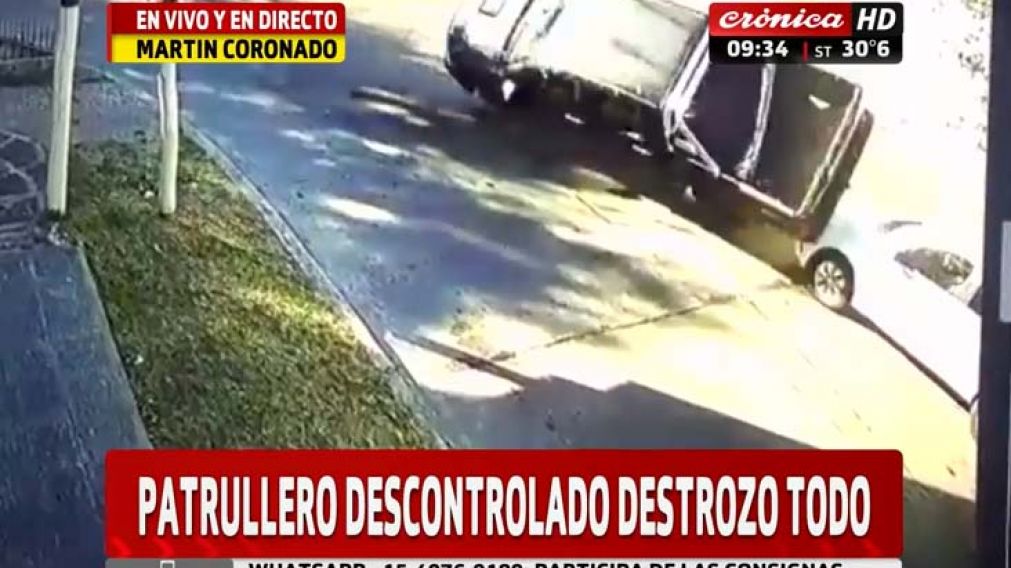 Patrullero sin control casi provoca masacre en Tres de Febrero