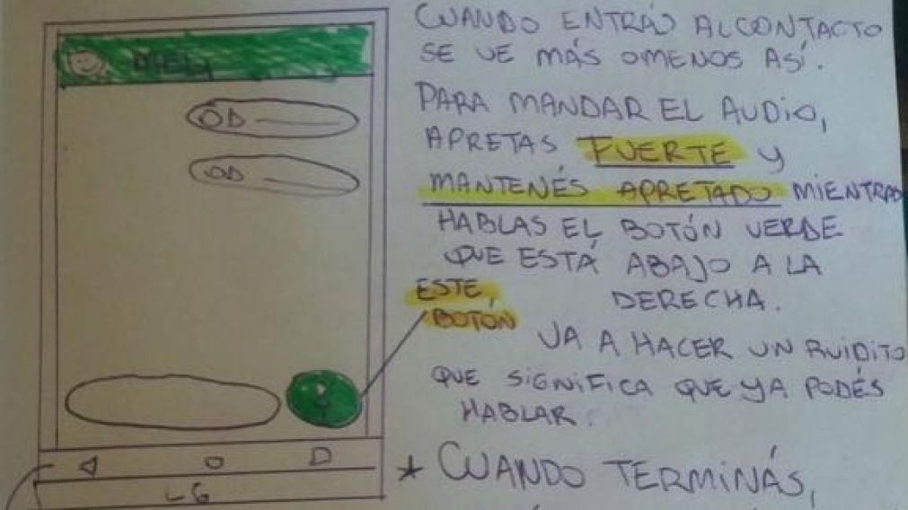 As� le ense�� a su abuela a usar�Whatsapp