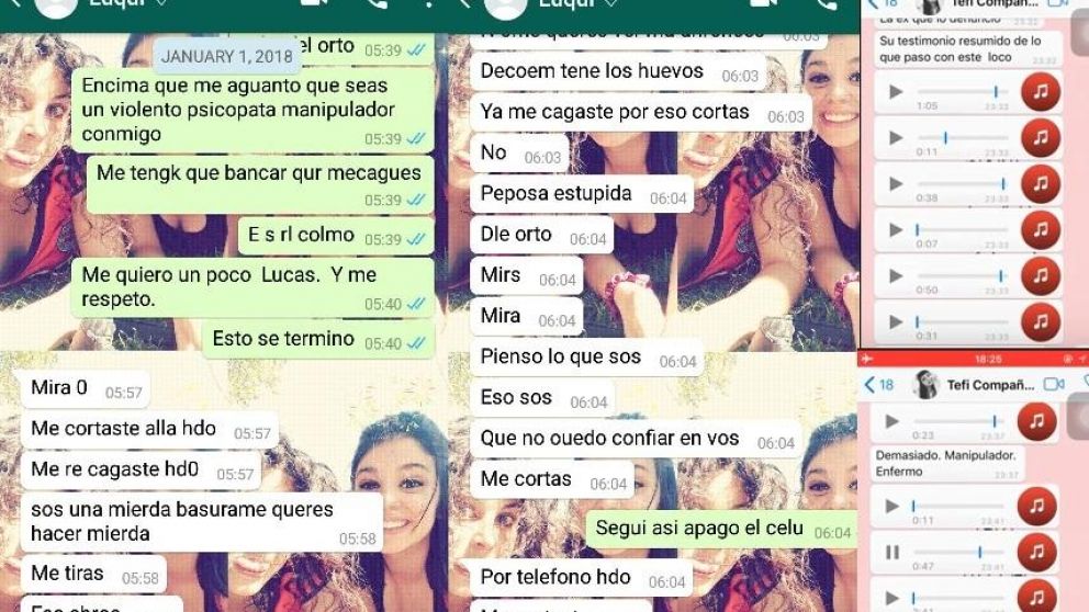 Harta de los abusos de su ex, difundió los enfermizos audios y chats