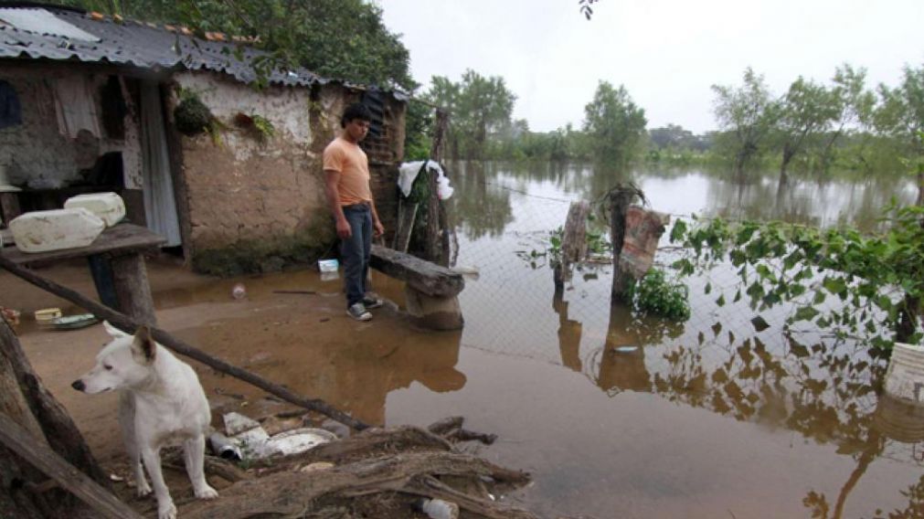 S�enz Pe�a fue la localidad chaque�a m�s afectada por las inundaciones. 