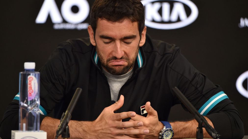 Cilic se lamenta al final del partido (AFP).