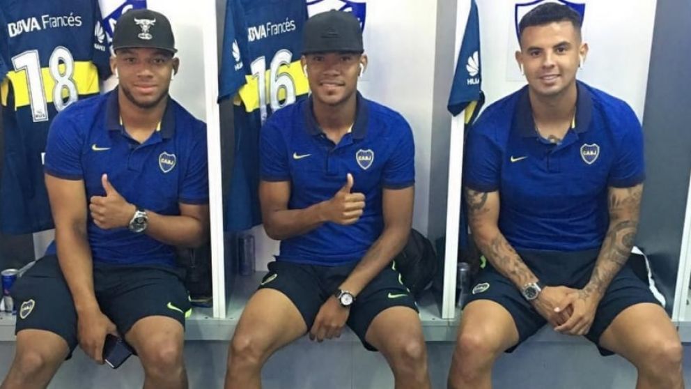 Frank Fabra, Wilmar Barrios y Edwin Cardona. (Foto Instagram: @wilkpo)