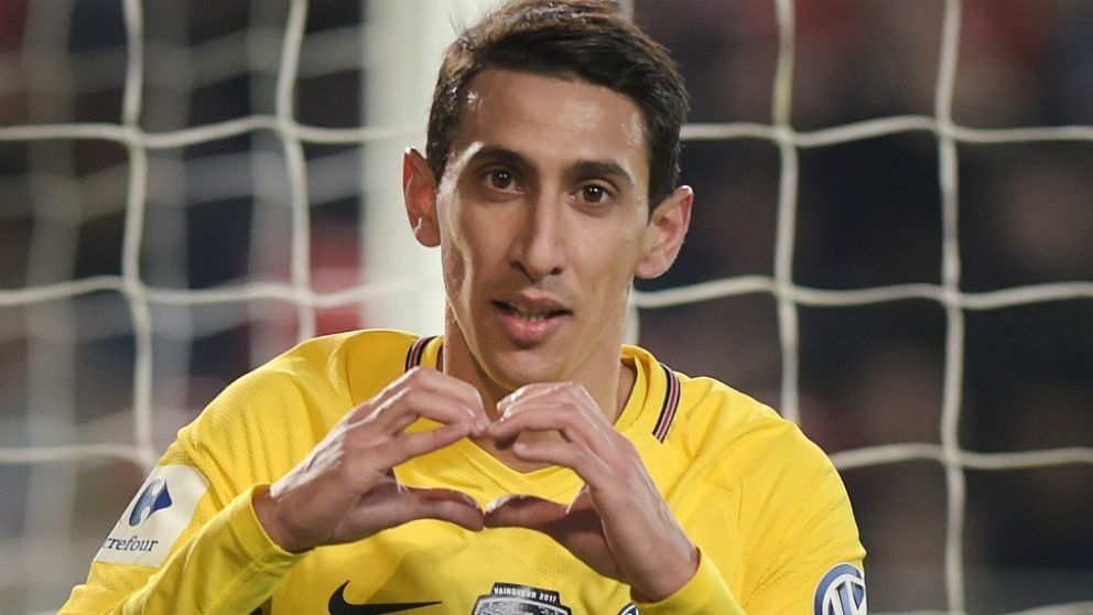 Di María a puro festejo (AFP).