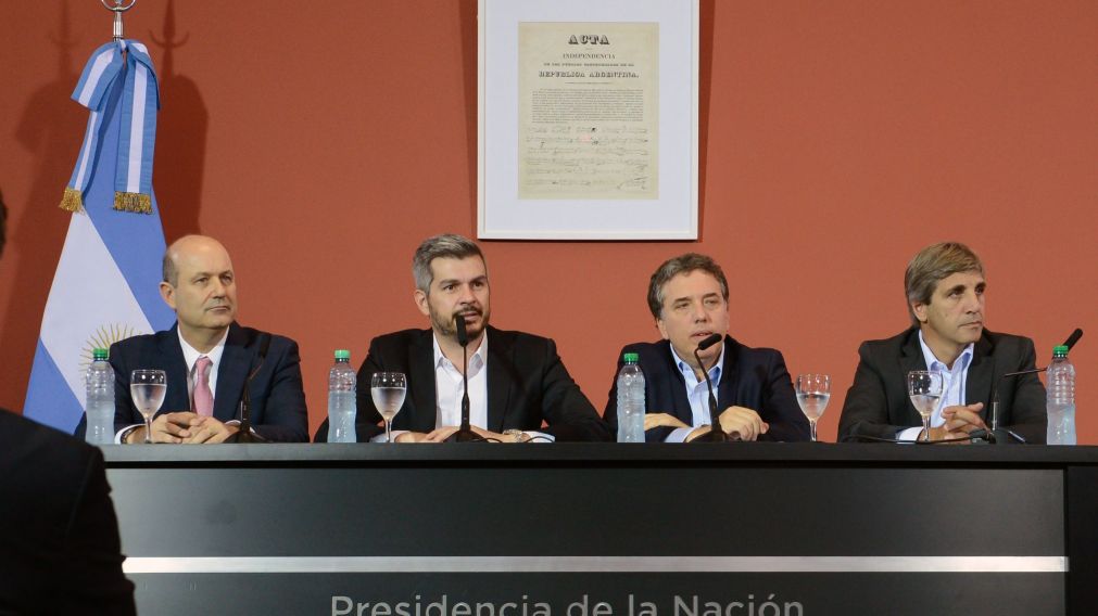 Sturzenegger,Peña, Dujovne y Caputo anunciaron el cambio en el cálculo de la inflación.