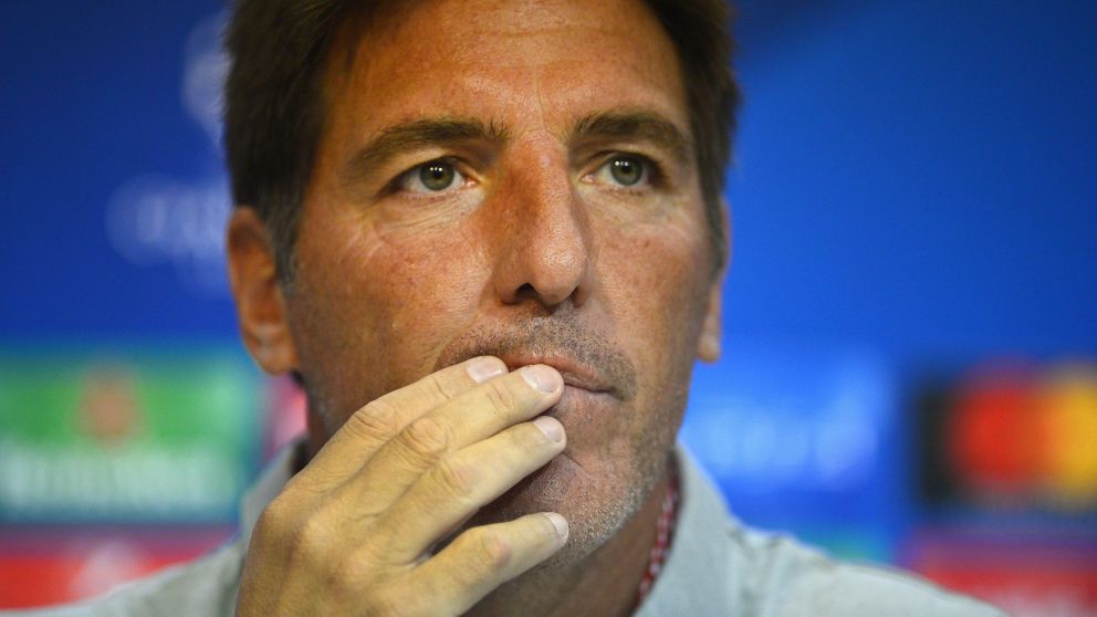 Berizzo asumió en Sevilla en junio, en reemplazo de Sampaoli. (AFP)