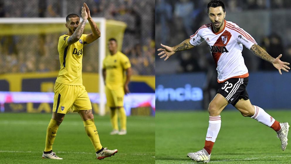 Darío Benedetto e Ignacio Scocco, goleadores de Boca y River.