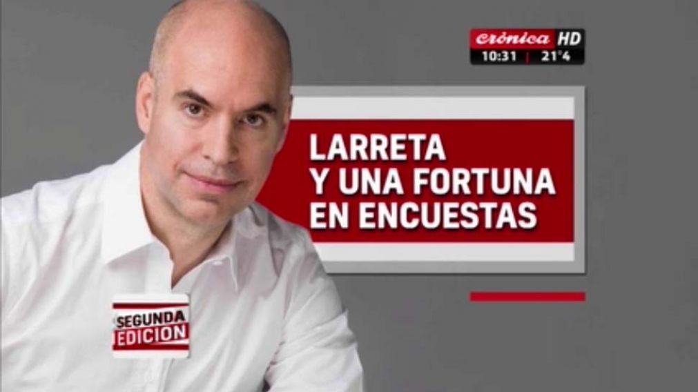 Las placas de Crónica TV sobre el despilfarro de Larreta en encuestas