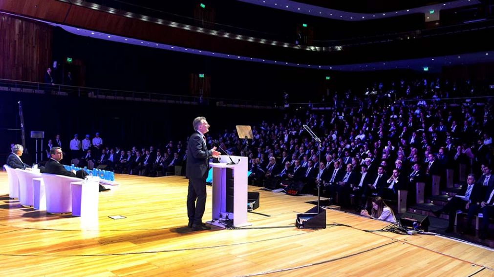 Macri. Dio un breve discurso en la apertura del Foro de Inversiones.