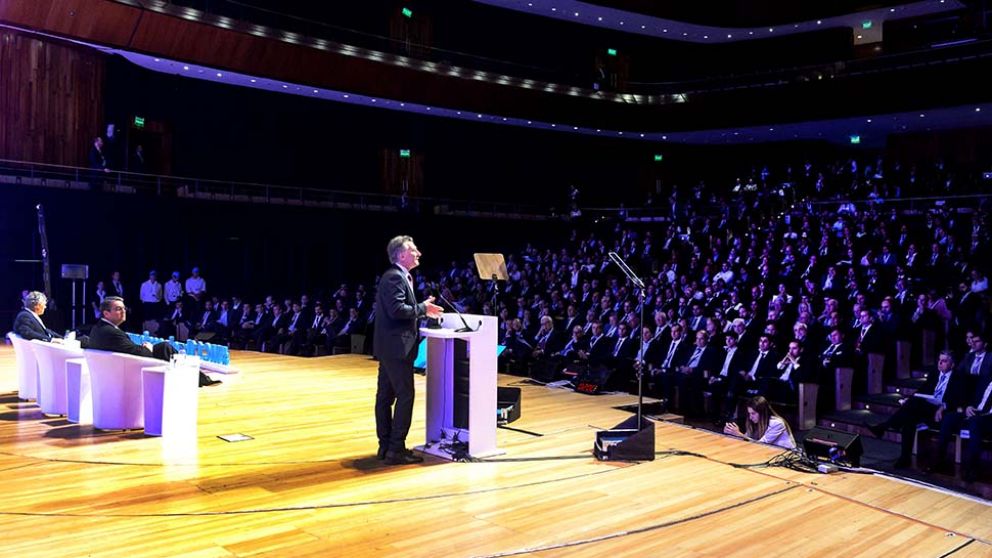 Macri. Dio un breve discurso en la apertura del Foro de Inversiones.