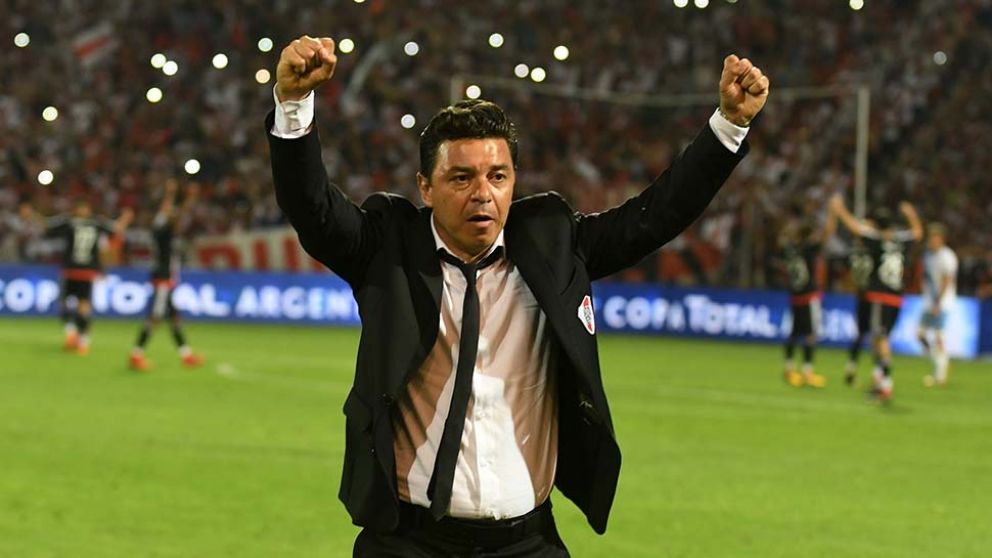 El "Muñe" festejó su 7º título como DT de River. (FotoBaires)