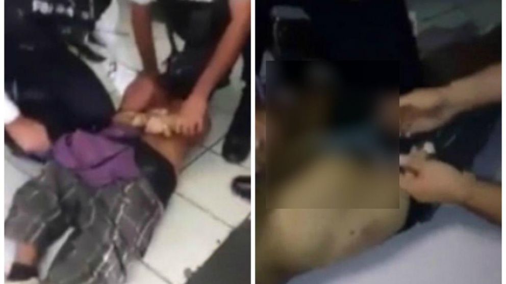 La polic�a se llev� una sorpresa al palparlo. / (Captura).