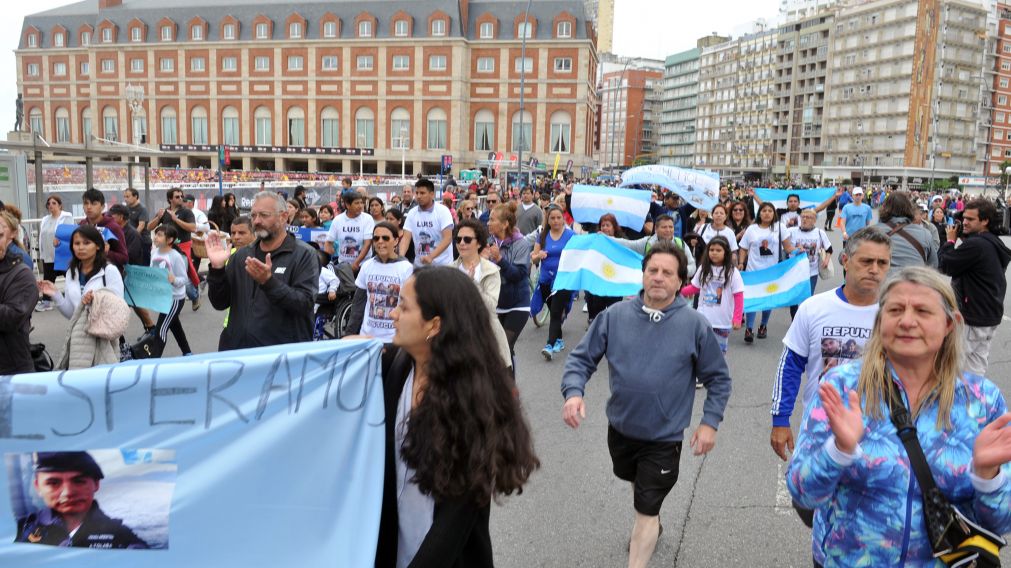 Reclamo de familiares en Mar del Plata. (Télam)