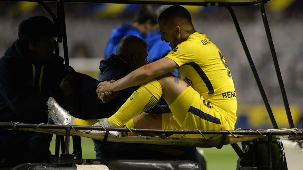 Se lesionó el 19 de noviembre en el ST del partido Boca-Racing. (Crónica-Nahuel Ventura)
