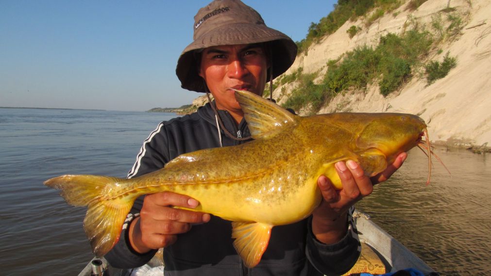 Una de las piezas capturadas bajo la hermosura del río.