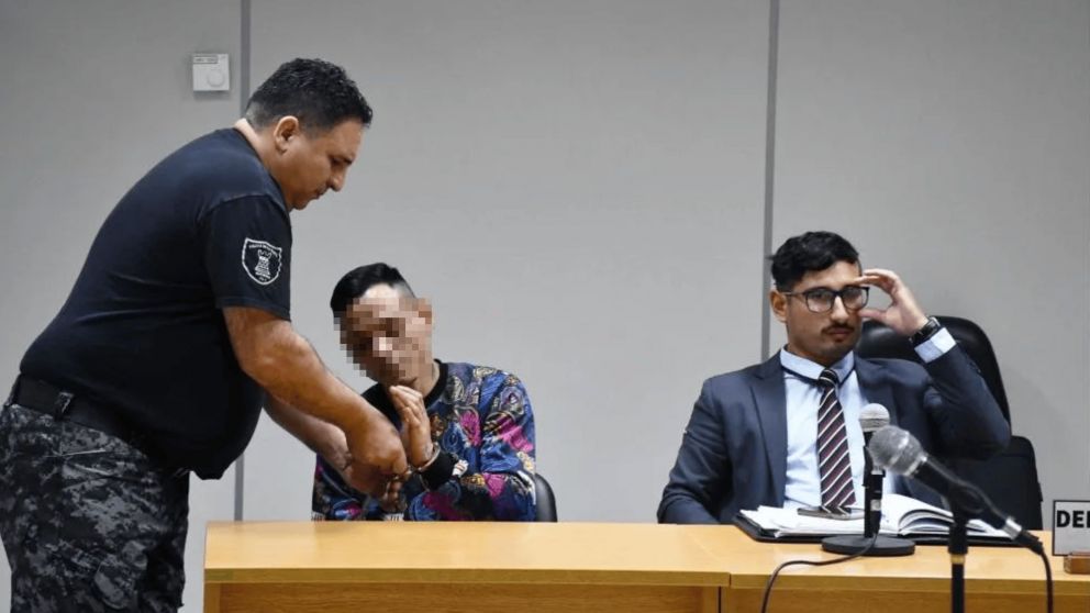 Adrián Alejandro Sarandón, durante la audiencia de este martes (Gentileza El Diario de La Pama).