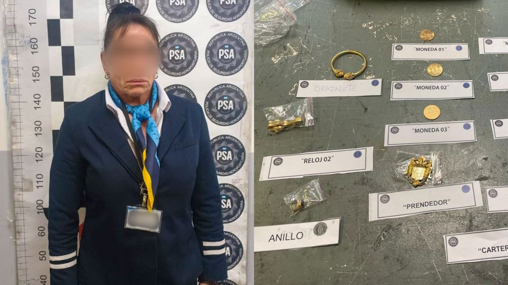 Cayó una azafata por contrabando en Ezeiza (Gentileza Policía de Seguridad Aeroportuaria).