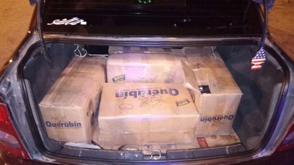 El auto donde fue hallado el cargamento (Cortesía El Tribuno).