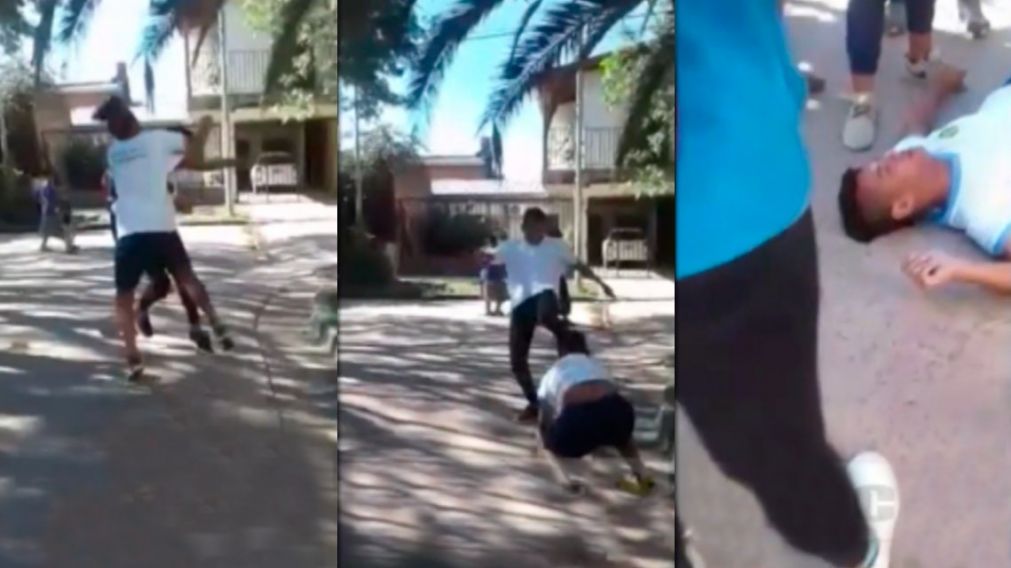 La pelea fue rápida y brutal. (Captura).