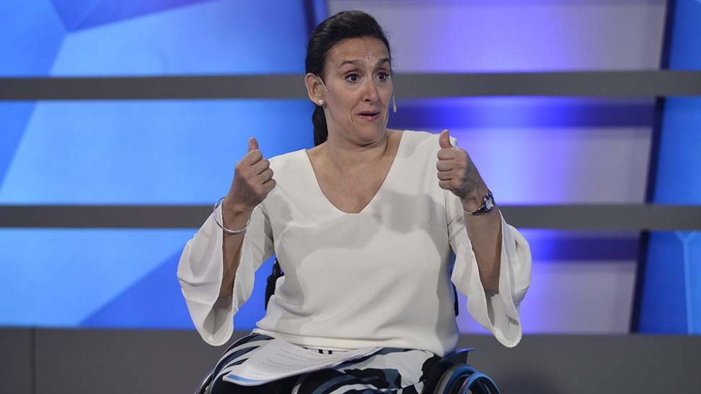 Michetti en los estudios de Crónica. (Fernando Pérez Re-Crónica)